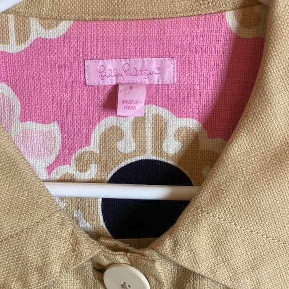 Lilly Pulitzer Cropped Coat Size 8 - Picture 2 of 3